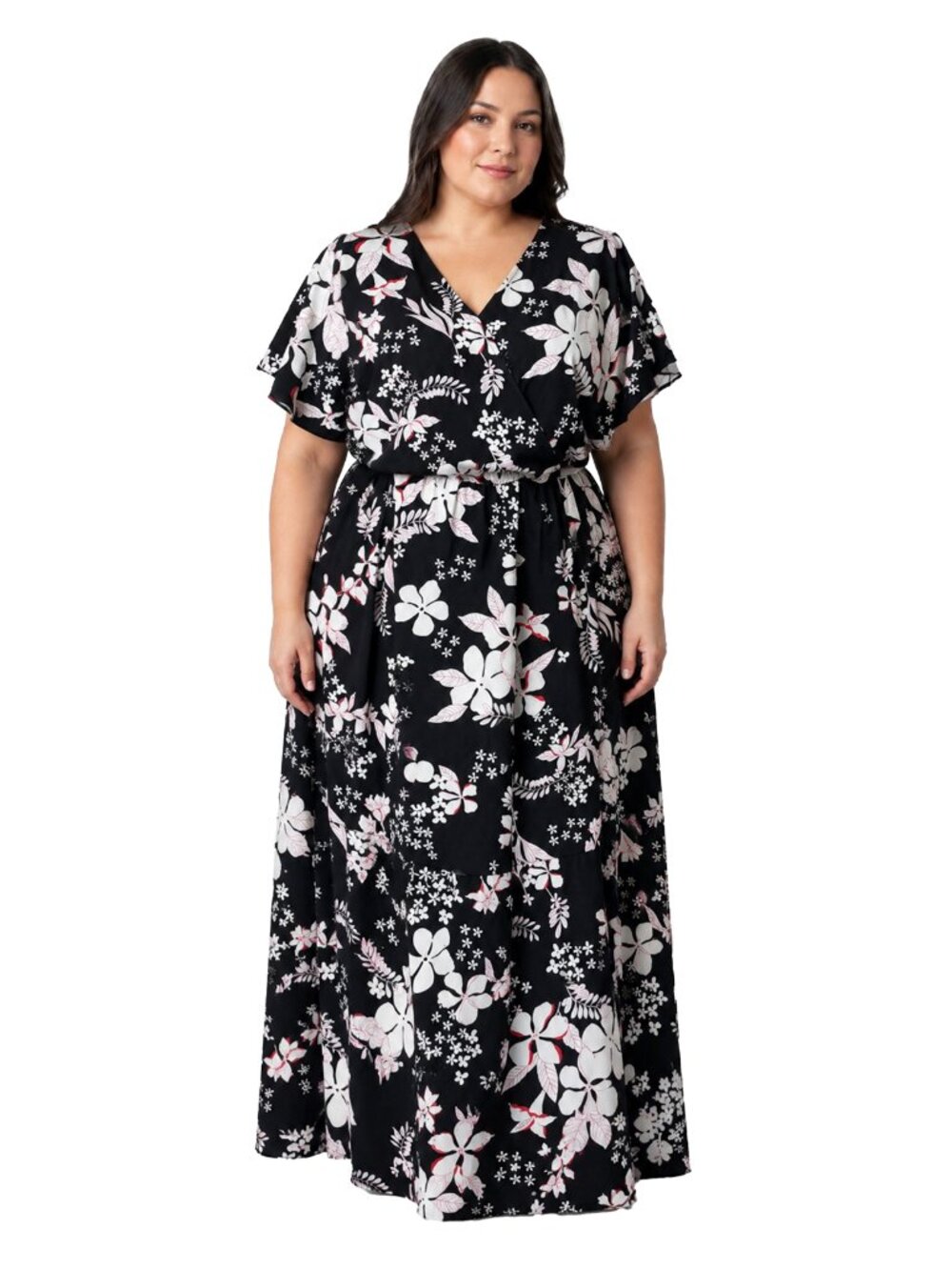 Celkuser Plus Size Floral Maxi Dress Size 26